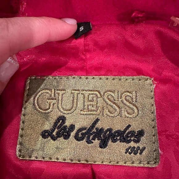 Guess Pink Double Breasted Wool Coat Women's Size Small - Picture 3 of 5